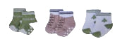 Baby Socks Non Skid Green 0-9 mths 3pk