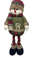 Christmas Claus Snowman Stretch 80cm