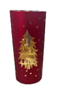 Led Candle - Red Merry Xmas 20cm