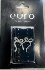 Glam 56490 Crystal Bow Gold Earrings