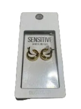 SQN Smooth Hoop Gold Earrings