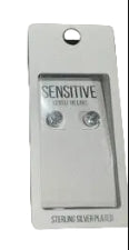 SQN Solitaire 2ct CZ Silver Earrings