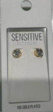 SQN Solitaire 2ct CZ Gold Earrings