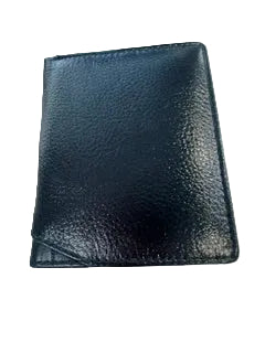 Mens Leather Wallet Small Black