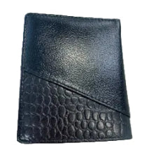 Mens Leather Wallet Small Black