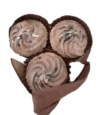 Bath Fizzer Heart Shaped Cup Cake Chocolate 150G