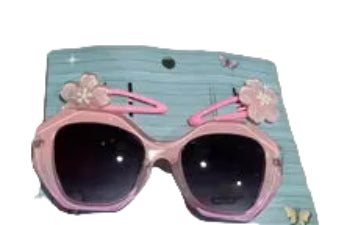 Twinkle & Twirl Sunglasses & Clip Set Pink Gradient