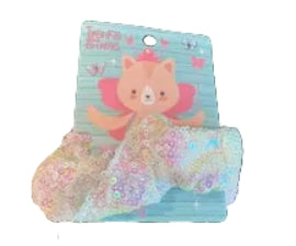 Twinkle & Twirl Sequin Scrunchie White