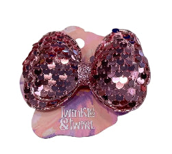 Twinkle & Twirl Sequin Bow Slide Pink