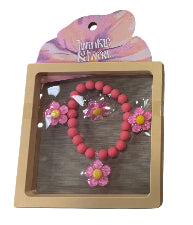 Twinkle & Twirl Flower Bracelet & Ring Set Yellow