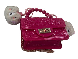 Twinkle & Twirl Jelly Flap Micro Handbag Dark Pink