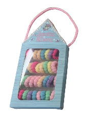 Twinkle & Twirl Hair Tie Set Rainbow Puff