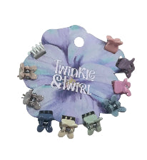 Twinkle & Twirl Micro Butterfly Claw Clips Ice 10pc