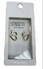SQN Heart Hoop EA Gold Earrings