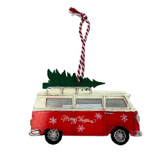 Hanging Xmas Campervan Red