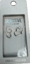 SQN Heart Hoop EA Silver Earrings