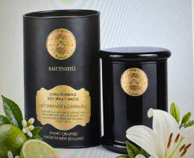Surmanti Lily Orange & Green Fig Soy Candle