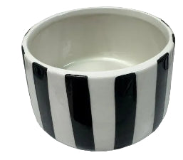 Neutral Stripe Round Planter