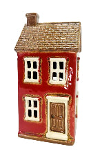 Red Townhouse Tealight House