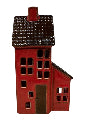 Tealight Red House Large