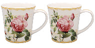 Redoute Rose Mugs Set 2