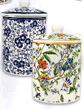 Fine Bone China Canister Blue Story