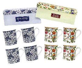 Fine Bone China Palace Mug Blue Story 4pk