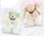 Baby Blanket Plush Bear Set 2pc