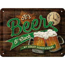 Beer O'Clock Tin Sign