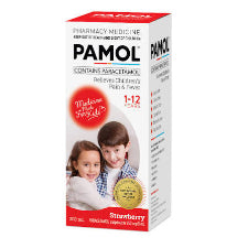 Pamol All Ages Strawberry Colour Free 200ml