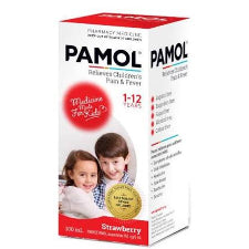Pamol All Ages Strawberry Colour Free 100ml