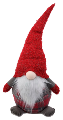 Christmas Gonk - Med Cloth Red/ Grey