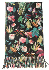 Black Multi-Floral scarf
