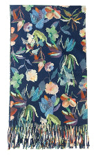 Blue Multi-Floral Scarf