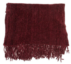 Scarf Chenille Wine