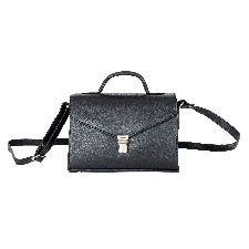 GreenWood Leather Harper Black Handbag Handle