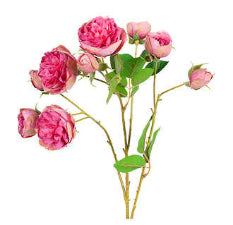 Bourbon Rose Spray Fushia Pink 68.5cm