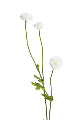 Artificial Pompom Spray x4 White 59cm