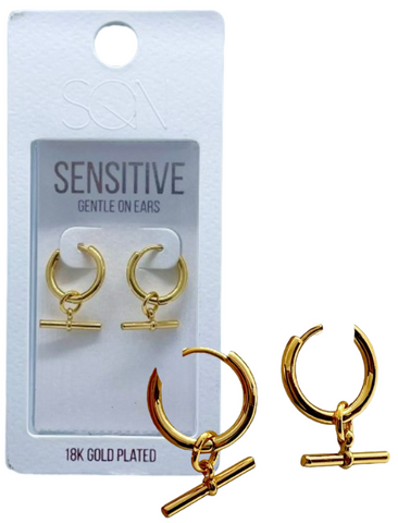 SQN Fob Gold Earrings