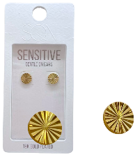 SQN Radial Stud Gold Earrings