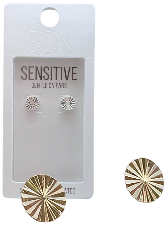 SQN Radial Stud Silver Earrings