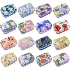 Mini Decorative Metal Box-Floral with lid