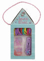 Twinkle & Twirl  Hair Tie Set with Clip Multi Purple