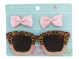 Twinkle & Twirl Sunglasses & Clip Set Pink Leopard