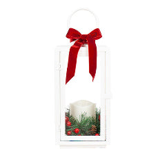 Blanc Lantern LED Candle White Small 15x14.5x30.5