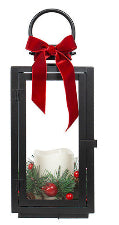 Noir Lantern Led Candle Black Small 15x14.5x30.5cm