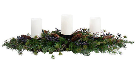 Woodland Blueberry Candle Centrepiece 96cm