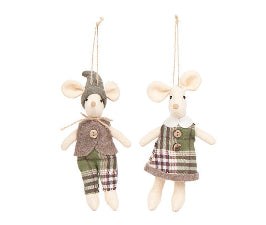 Master & Miss Scott Mouse Green/Taupe Set 2