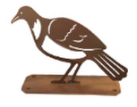 Metal Wood Pigeon Fence Topper - Bronze