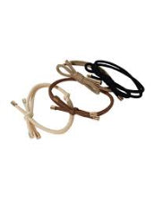 Adorn by Mae 41-2223 Elastic Bows Black & Browns 4s